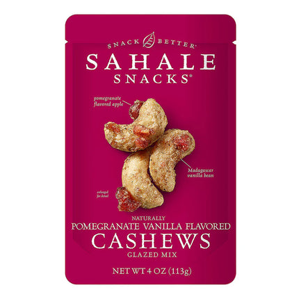 Sahale Snacks Naturally Pomegranate Vanilla Flavored Cashews Glazed Mix, - 4 Oz