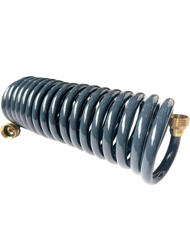SANFU PU Recoil Garden Water Hose 15FT, premium brass fittings, retractable, outdoor patio, garden hose”