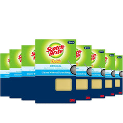  Scotch-Brite Dobie Pads, all-purpose cleaning pads, 3 count pack of 8, non-scratch cleaning for kitchen and household”