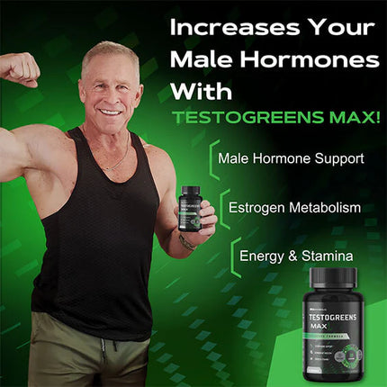 Live Anabolic - TestoGreens Max - Men’s Daily Greens Capsule Supplement - 30 Count