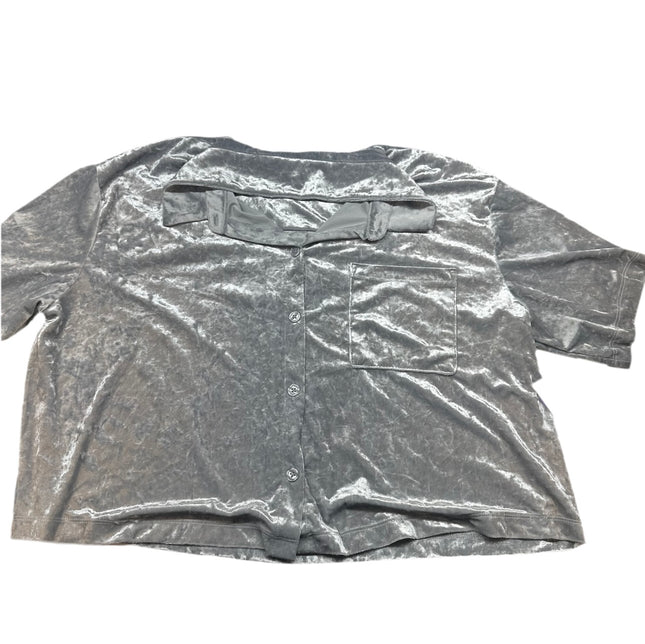 Stars Above Wide-Leg Pant Set, new with tags, size [Specify Size], plush velvety silver loungewear.
