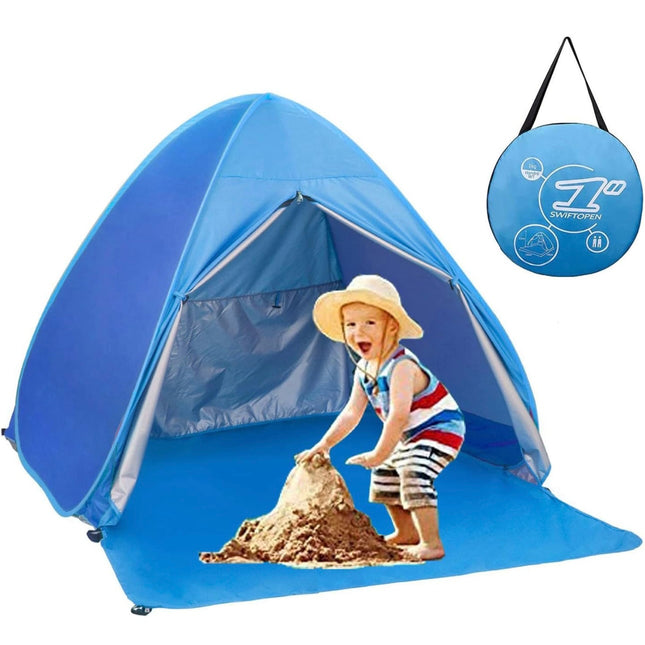SUMELAY Pop Up Beach Tent Shade Sun Shelter, UPF 50+ Canopy Cabana, blue color, for 2-3 people, outdoor activities”