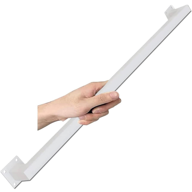 White square tube staircase hand rail for stairs, wall mount metal bannister support rails, safety grab bar railing for outdoor and indoor use”