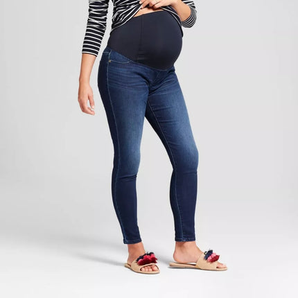 Women’s skinny jeans by Isabel Maternity™, new, size 8 with crossover panel, dark wash denim