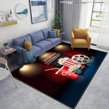  ZALAHM Home Area Runner Rug Pad, cinema movie theater design, thickened non-slip mat, multi-color”